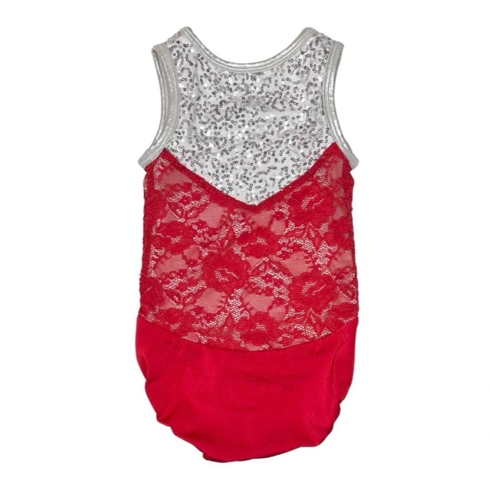 Curtain Call Sequin And Lace Leotard